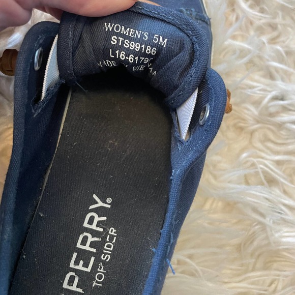 Sperry Top Sider Crest Vibe Canvas Sneakers Navy Women's Size 5M - Picture 3 of 8